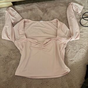 garage Pink long sleeve crop top